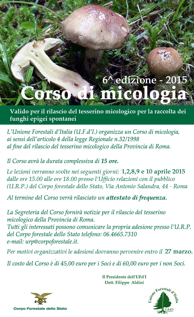 locandina corso micologia 6 edizione 2015